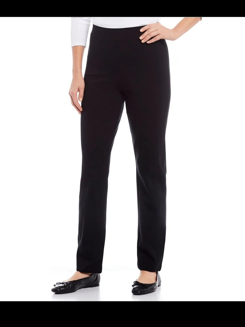 Spanx Perfect Pants - Women's Straight Leg Pull-On Pants - Black